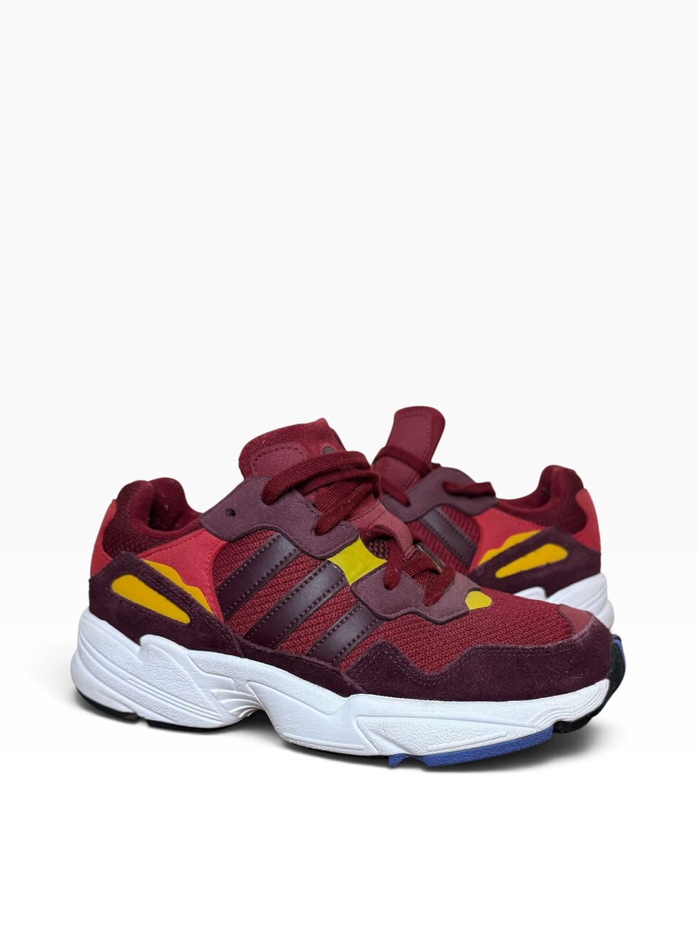 Adidas Yung 1 Red Yellow Sneakers Low Top Nunuck Leather